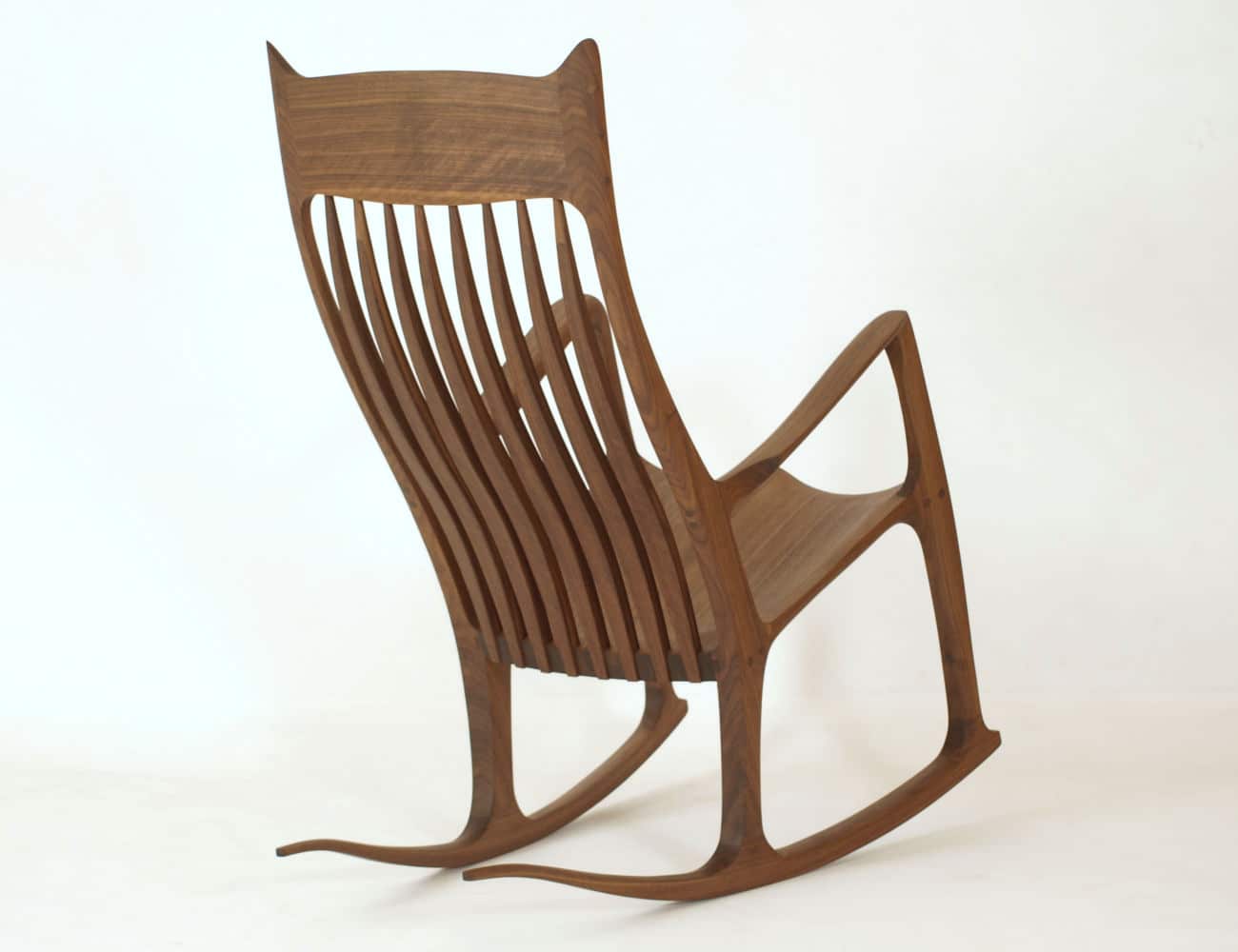 Sam Maloof stile Rocking Chair aus Nussbaum